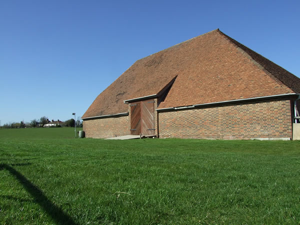 Kentish barn and field